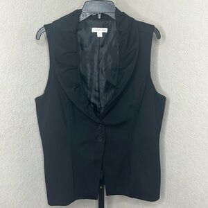 239 - Coldwater Creek EUC Black Polyester/Rayon Vest, Size 14